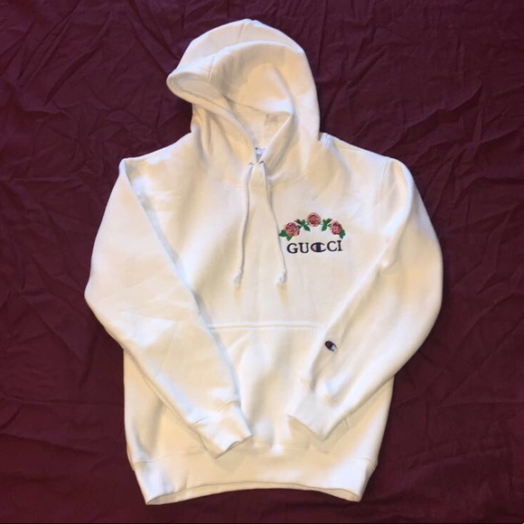 ****SOLD****Gucci x Champion White Hoodie Pullover - Picture 2 of 8
